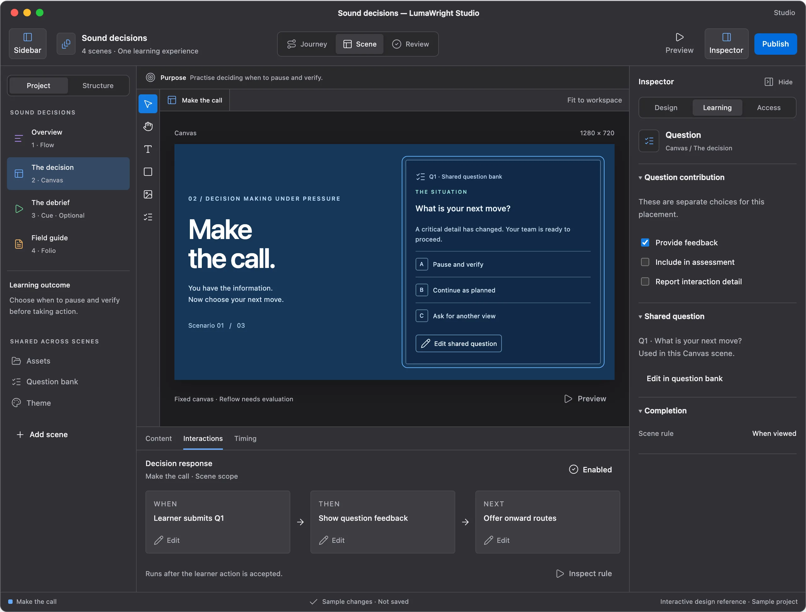 Canvas editor concept